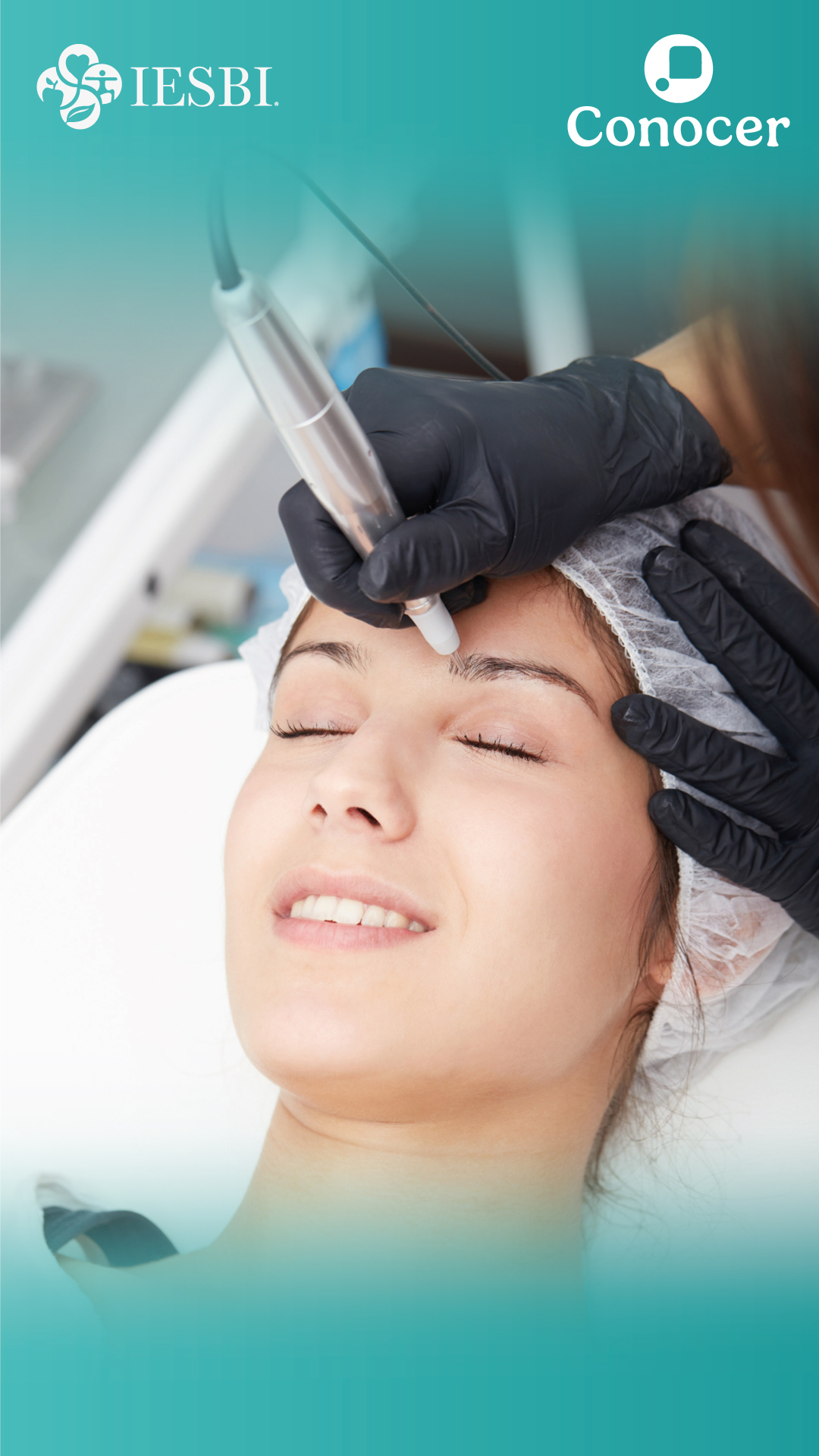 Diseño de ceja con efecto pelo a pelo con pigmento semipermanente / microblading